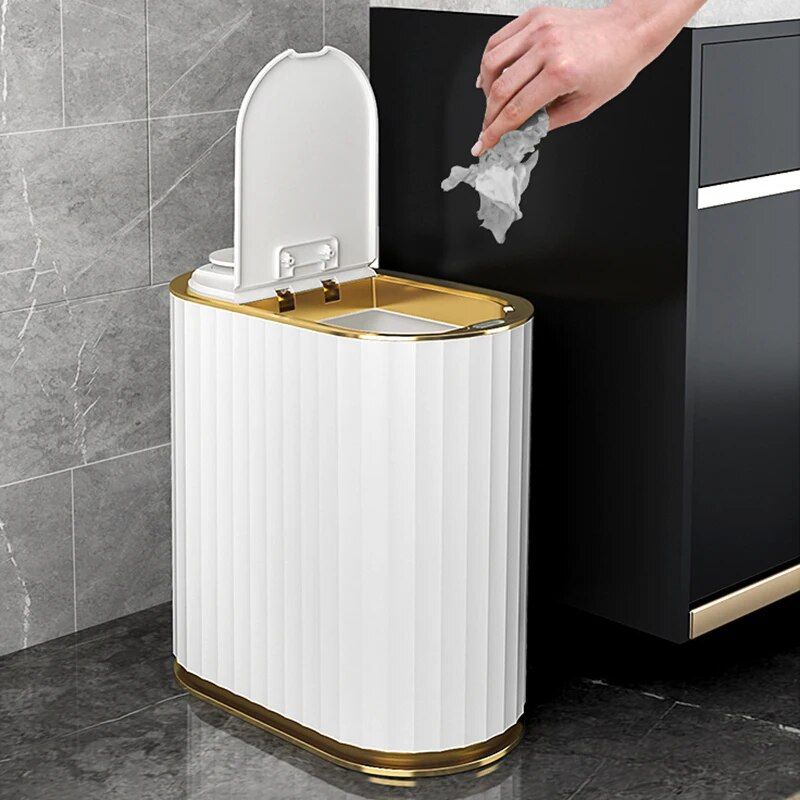 Picture Idea: Smart Touchless Sensor Trash Can Eco Friendly Electric Garbage Bin