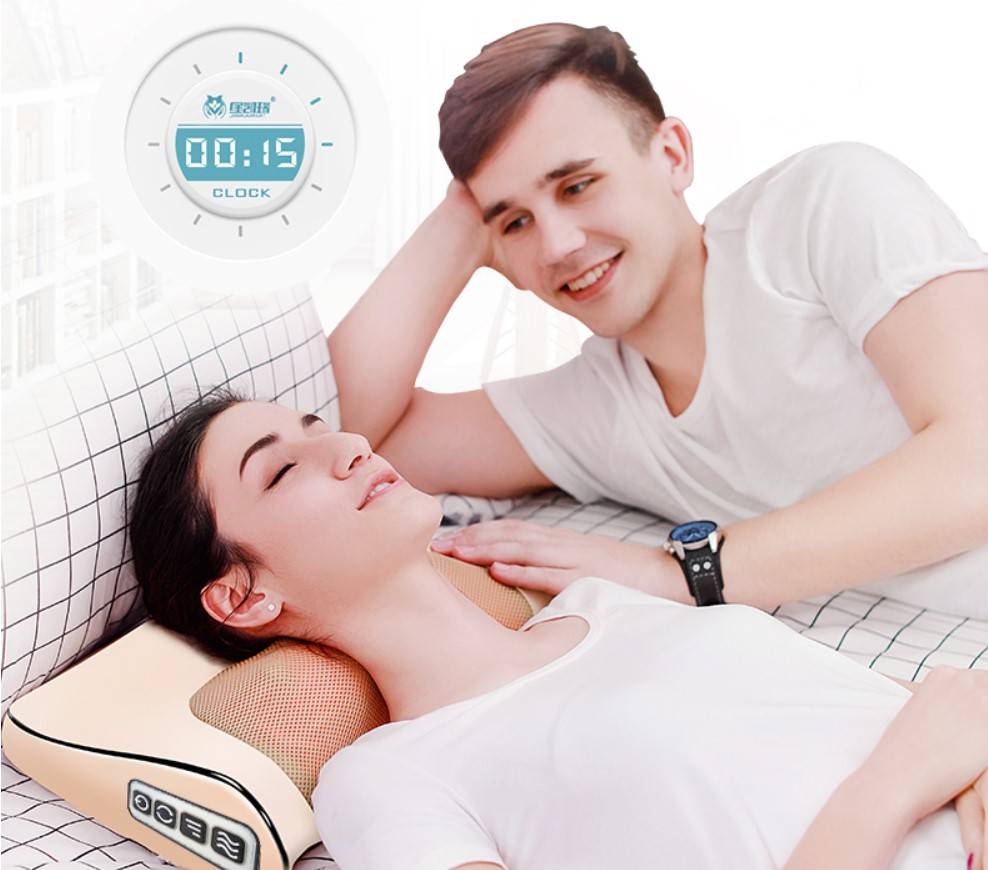 Infrared Heating Neck and Shoulder Massage Pillow Joy To Use