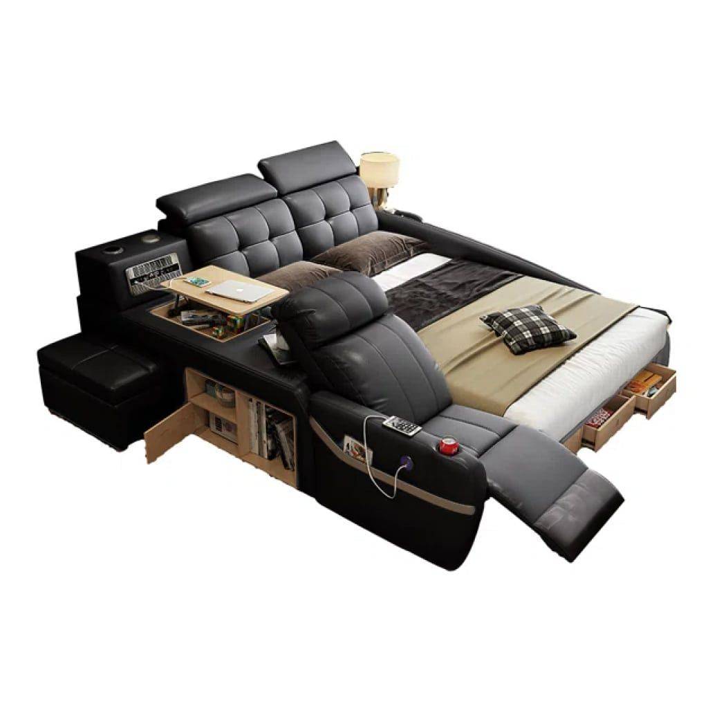 Luxury King Bed with Massage and Storage Furniture Size : Queen|King Luxury King Bed with Massage and Storage Furniture Size : Queen|King