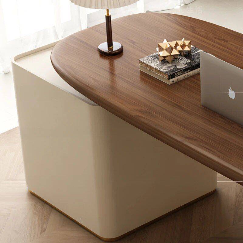 Modern Simplicity French Computer Desk with Storage - Joy To Use