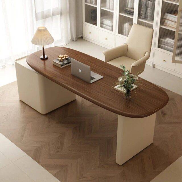 Modern Simplicity French Computer Desk with Storage - Joy To Use