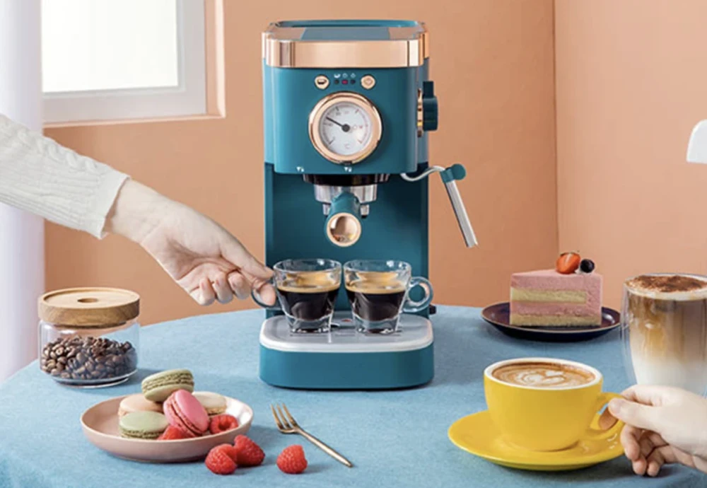 espresso coffee machine with milk steamer